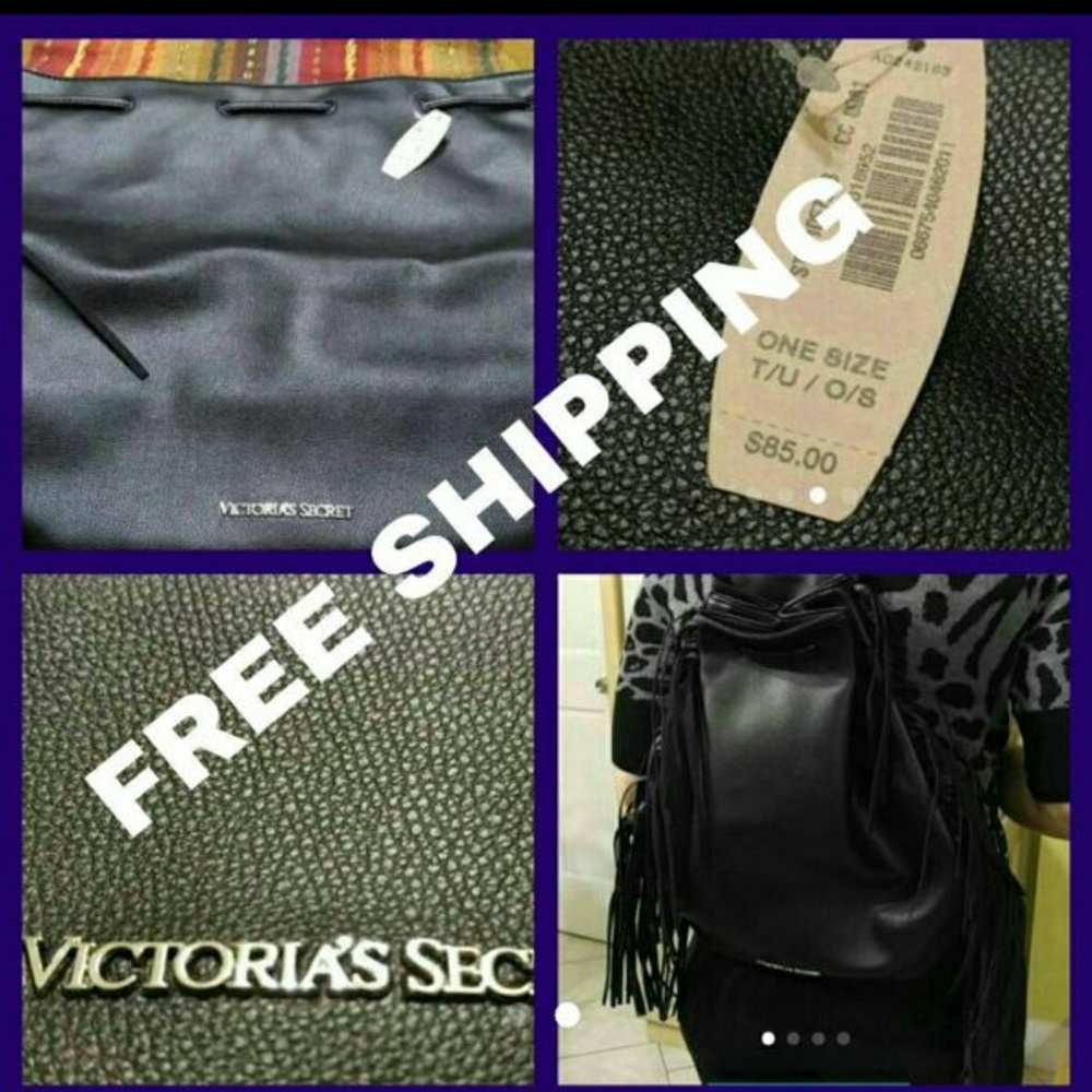Victoria's secret tassel pull back bag pack new - Picture 2 of 2